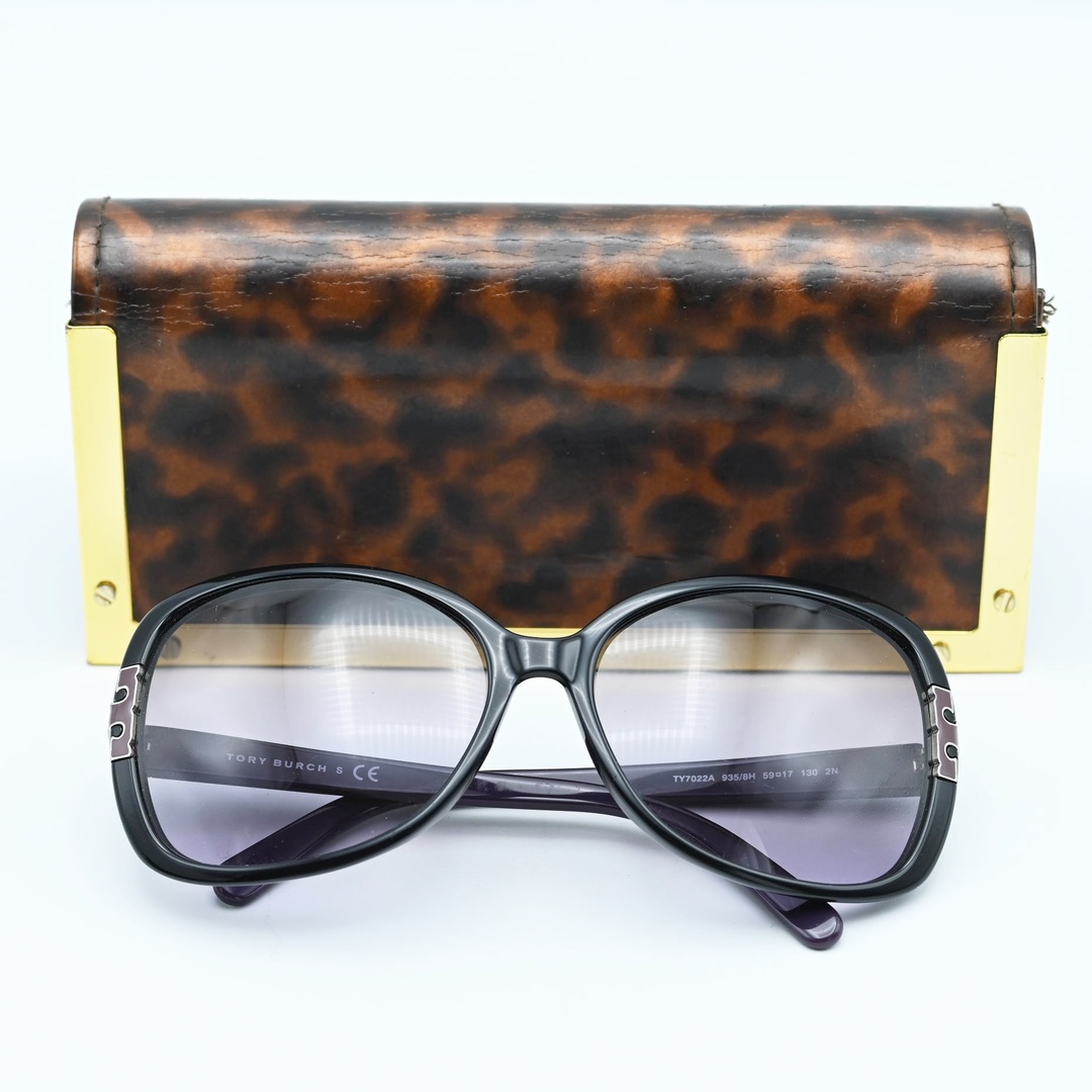 Tory Burch(トリーバーチ)のM05 TORY BURCH トリーバーチ サイドTロゴ セルフレーム サングラス パープル/ブラック TY7022A レディースのファッション小物(サングラス/メガネ)の商品写真