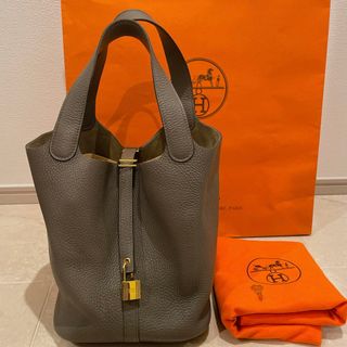 Hermes - 美品！エルメス ピコタンロック MM 22 エタン ゴールド金具 エトゥープ系