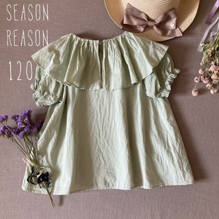 SEASON REASONシーズンリーズン｜ビッグフリル襟ブラウス120(ブラウス)