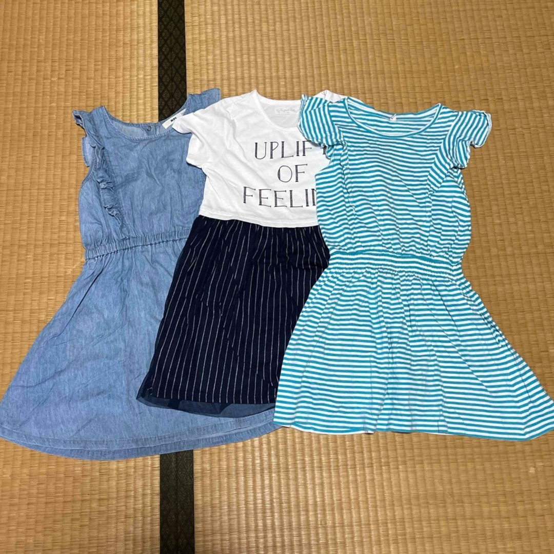 Right-on(ライトオン)の130  ワンピース 3枚セット キッズ/ベビー/マタニティのキッズ服女の子用(90cm~)(ワンピース)の商品写真