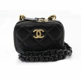 シャネル(CHANEL)の美品 シャネル CHANEL ■ ココマーク チェーン クラッチ AP2738 黒 ブラック ショルダーポーチ ミニ レディース□ 6C６D ム0ニキキ4(ショルダーバッグ)