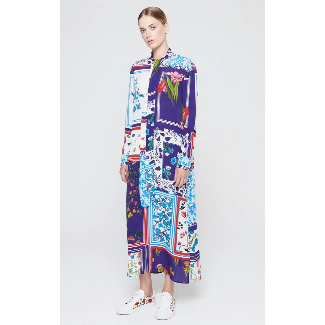 美品 ESCADA エスカーダ スポーツ パネル シルク ワンピース 美品 ESCADA エスカーダ スポーツ パネル シルク ワンピース