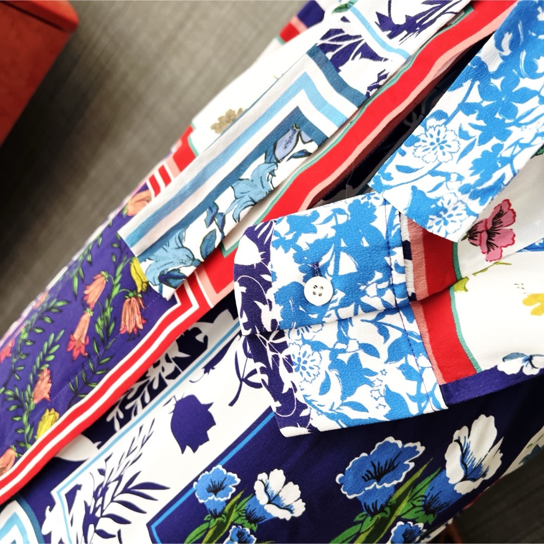 美品 ESCADA エスカーダ スポーツ パネル シルク ワンピース 美品 ESCADA エスカーダ スポーツ パネル シルク ワンピース