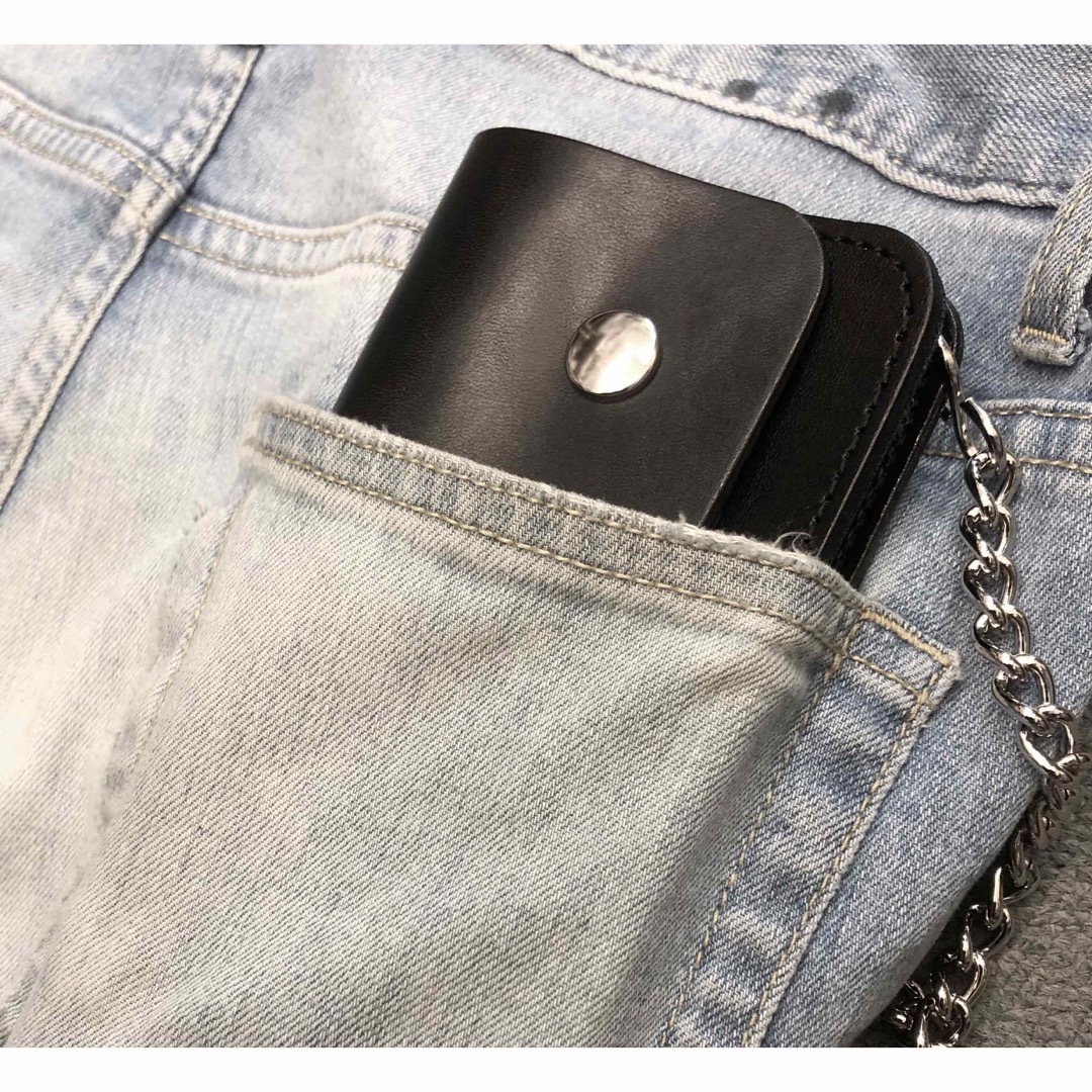 日本製チェーン付きレザートラッカーウォレットの通販 by 発送休止中*年明け6日より発送再開*|ラクマ 日本製チェーン付きレザートラッカーウォレットの通販 by 発送休止中*年明け6日より発送再開*|ラクマ