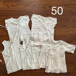 familiar - ベビー肌着　半袖、袖なし　5枚セットサイズ50