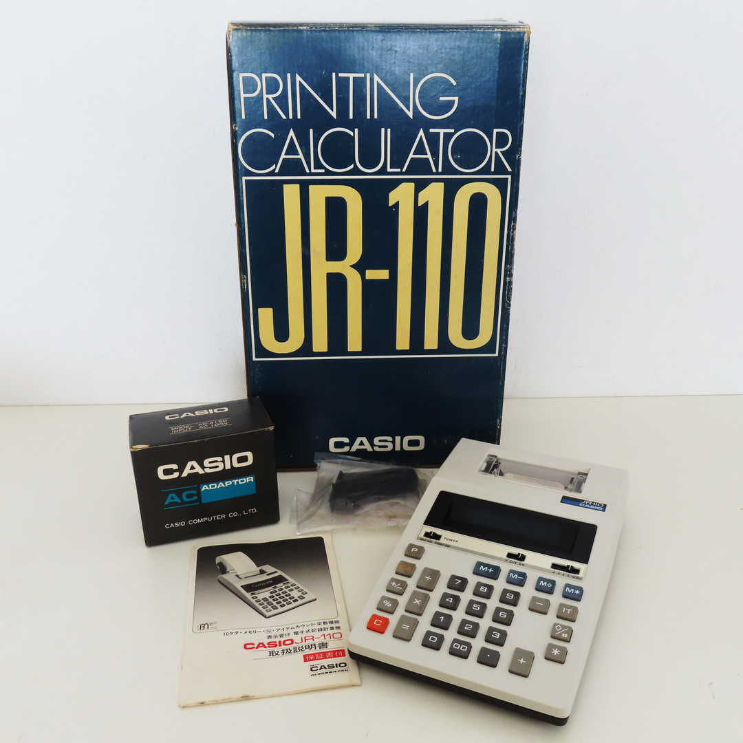 CASIO(カシオ)のS05 完動品 CASIO 電子式記録計算機 PRINTING CALCULATOR JR-110 当時物 昭和レトロ インテリア/住まい/日用品のオフィス用品(OA機器)の商品写真
