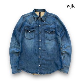 ダブルジェーケー(wjk)の【WJK】ダブルジェイケイ ジョグデニムウエスタンシャツ ストレッチユーズド加工(シャツ)