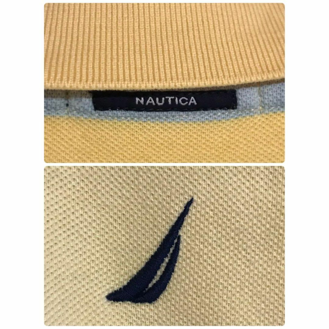 NAUTICA(ノーティカ)の【人気L】ノーティカ　刺繍ロゴ入りポロシャツ　マルチカラーボーダーA1143 メンズのトップス(ポロシャツ)の商品写真