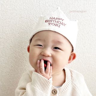 《バースデーベビークラウン》王冠キッズバルーンone 1歳2歳赤ちゃん　誕生日(その他)