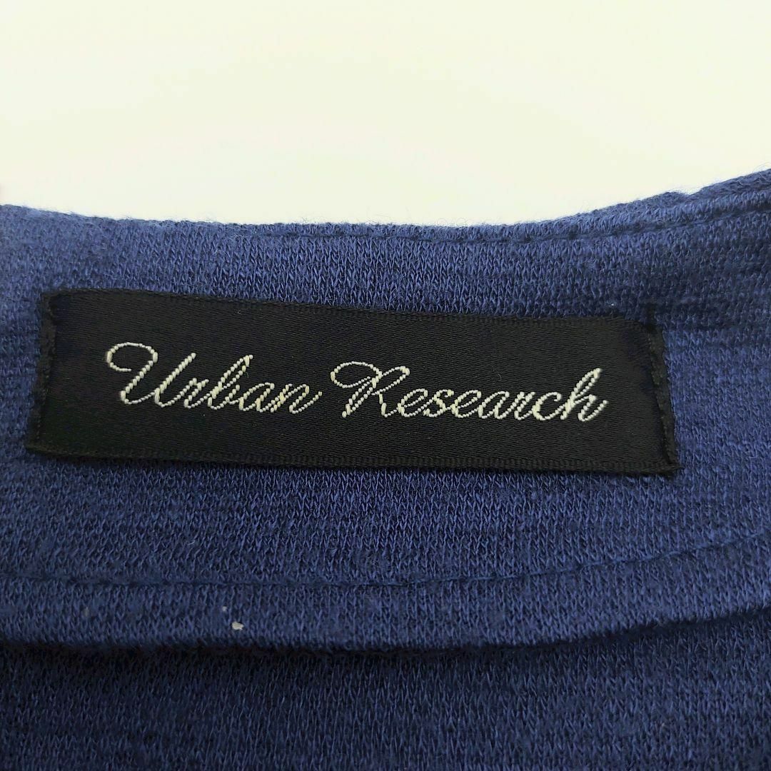 URBAN RESEARCH(アーバンリサーチ)のアーバンリサーチ　ハ－フジップ　七分袖トップス　ネイビー レディースのトップス(トレーナー/スウェット)の商品写真