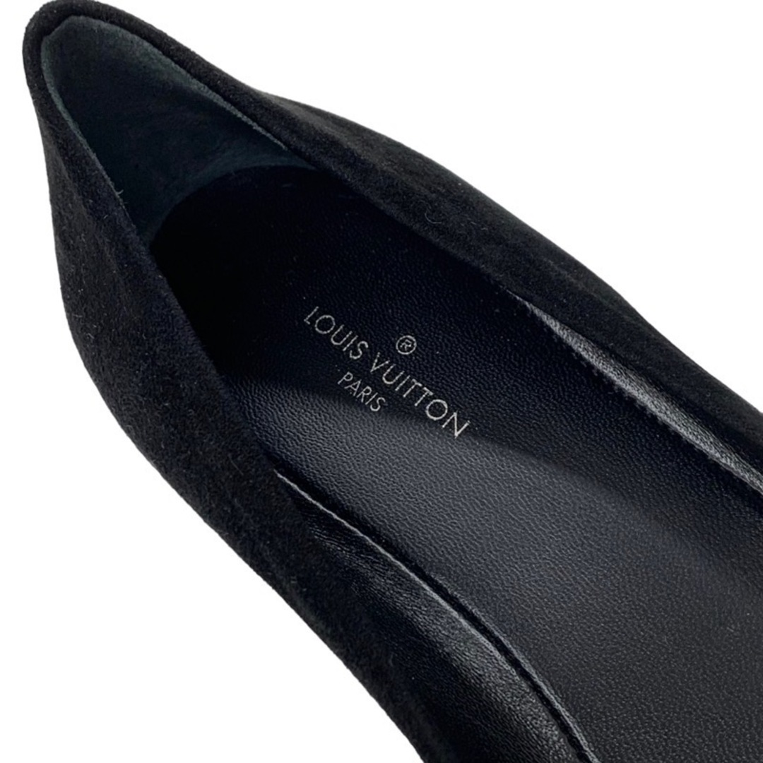 LOUIS VUITTON(ルイヴィトン)のルイヴィトン LOUIS VUITTON フラットシューズ スリッポン 靴 シューズ スエード ブラック 黒 ゴールド 未使用 フラットパンプス パドロック レディースの靴/シューズ(ハイヒール/パンプス)の商品写真