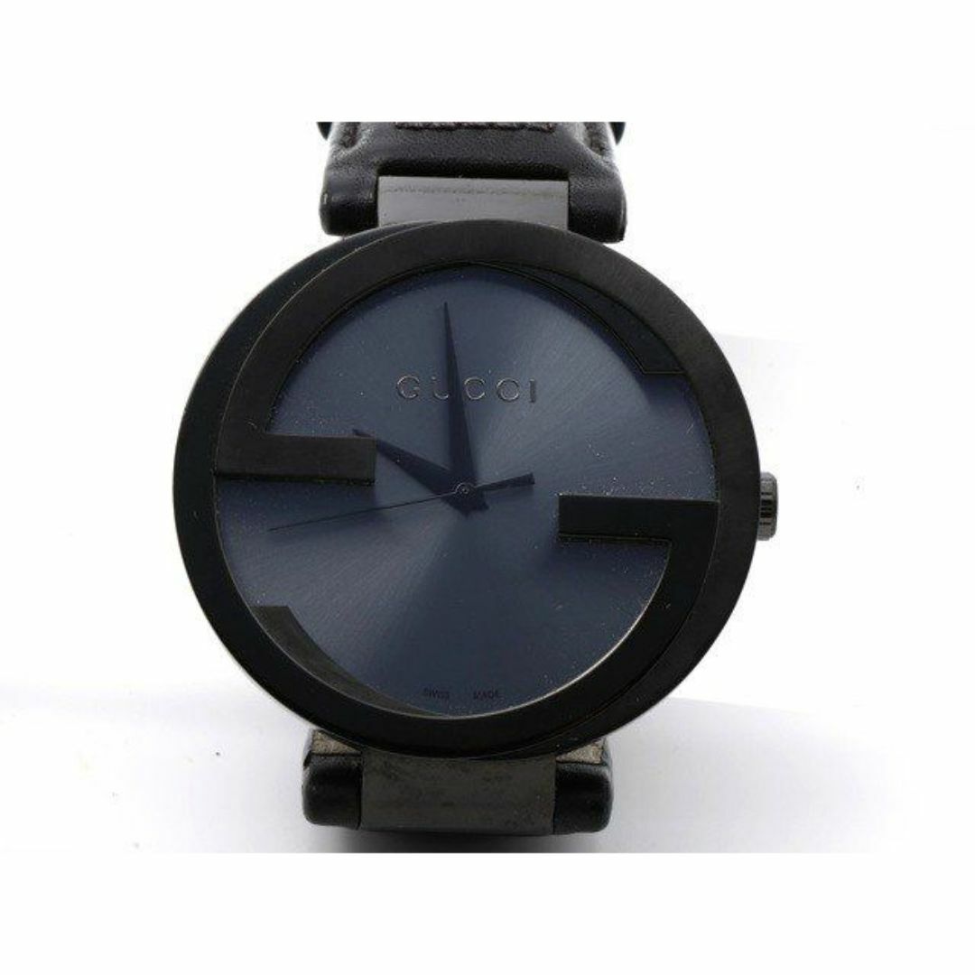 Gucci(グッチ)のグッチ メンズ 時計 ■ 133.2 インターロッキングG ウォッチ クォーツ シェリー 黒 ブラック □6C6D エ00エ0 メンズの時計(腕時計(アナログ))の商品写真