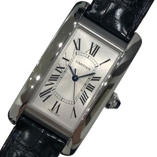 カルティエ(Cartier)の　カルティエ Cartier タンクアメリカンMM WSTA0017 シルバー SS メンズ 腕時計(その他)