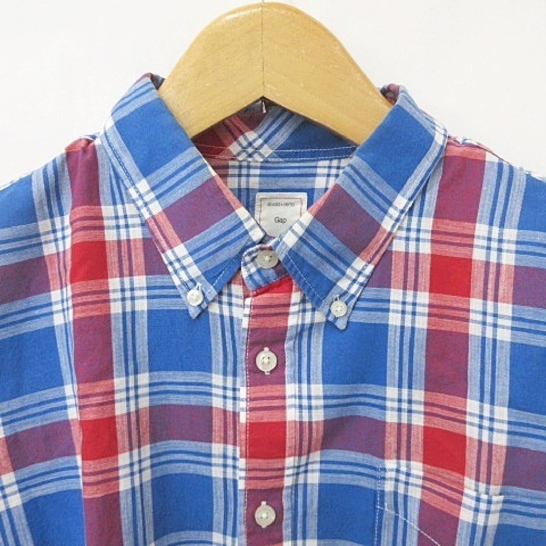 GAP(ギャップ)のGAP カジュアルシャツ 長袖 ボタンダウン チェック 綿 青 赤 白 XL メンズのトップス(シャツ)の商品写真