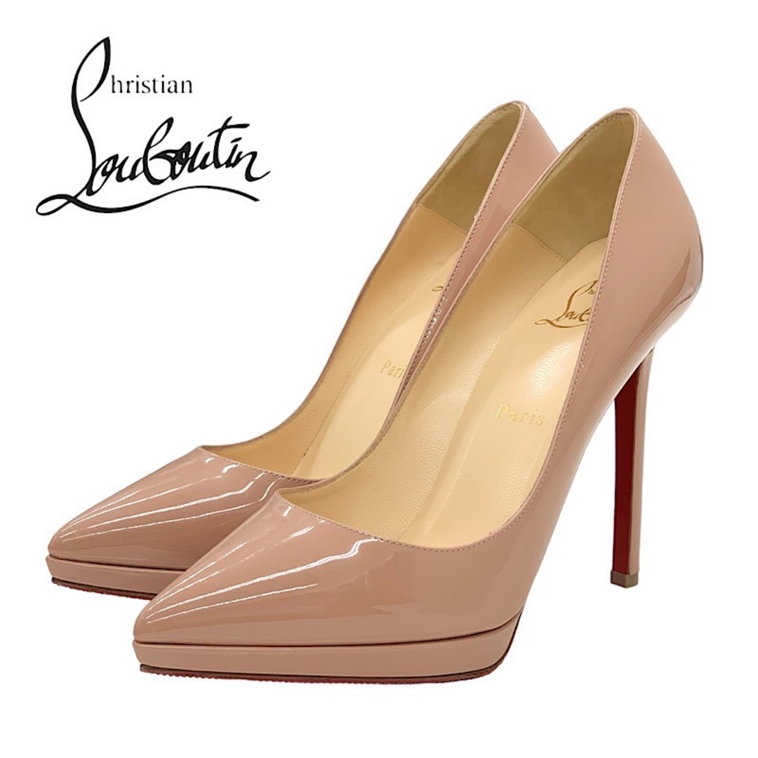 Christian Louboutin(クリスチャンルブタン)のクリスチャンルブタン Christian Louboutin パンプス 靴 シューズ パテント ピンクベージュ レディースの靴/シューズ(ハイヒール/パンプス)の商品写真