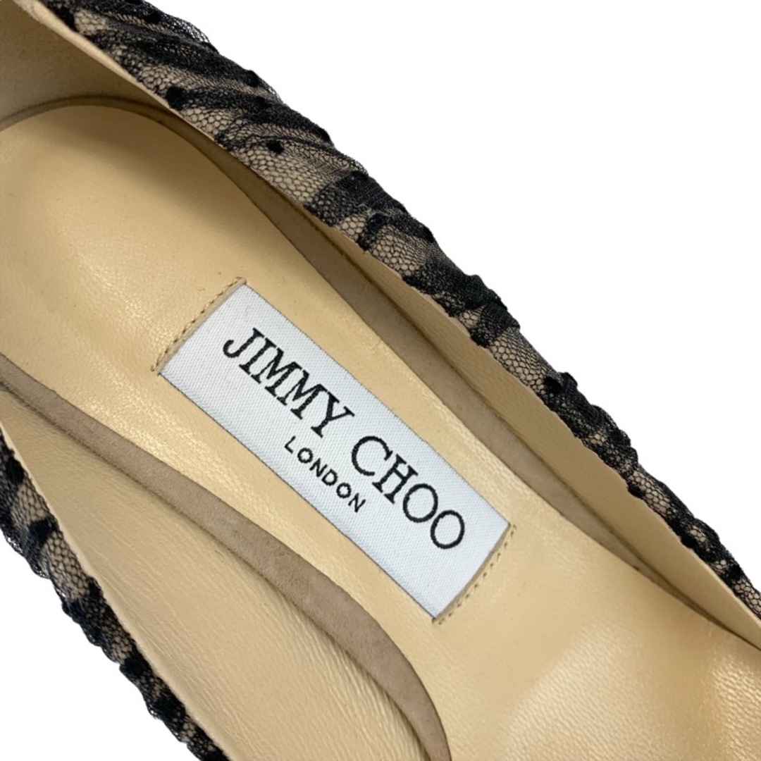 JIMMY CHOO(ジミーチュウ)のジミーチュウ JIMMY CHOO パンプス 靴 シューズ チュール レース ブラック ベージュ ドット レディースの靴/シューズ(ハイヒール/パンプス)の商品写真