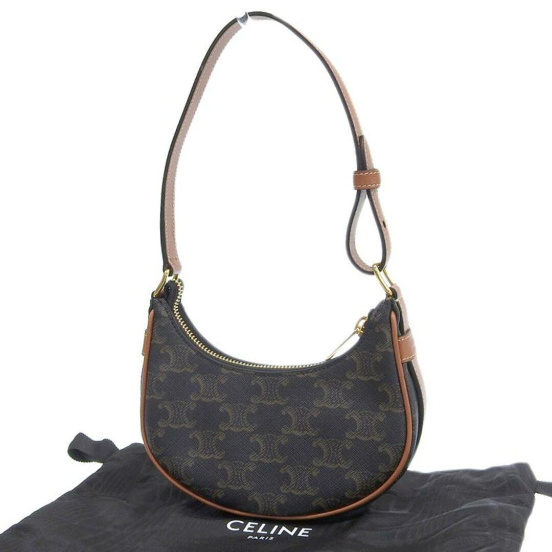 celine(セリーヌ)のセリーヌ CELINE ミニ アヴァ ハンドバッグ ショルダーバッグ トリオンフキャンバス/レザー タン 10I602DS1.04LU 美品 新入荷 OB1793 レディースのバッグ(ハンドバッグ)の商品写真