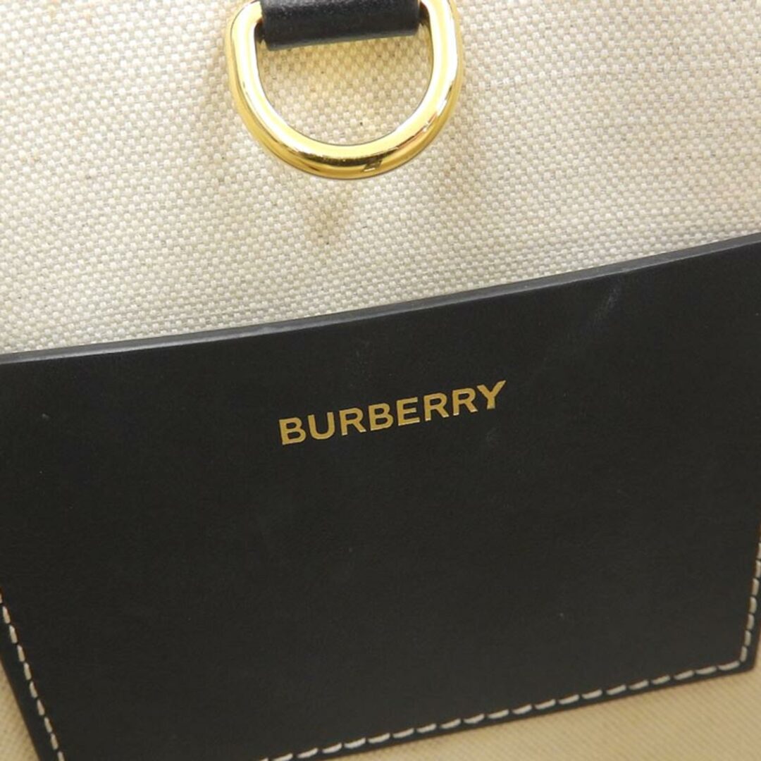 other(アザー)のバーバリー BURBERRY フレヤトートミニ 2WAY ハンドバッグ ショルダーバッグ キャンバス/レザー ブラック 8044142/71F 中古 新入荷 OB1794 レディースのバッグ(ハンドバッグ)の商品写真