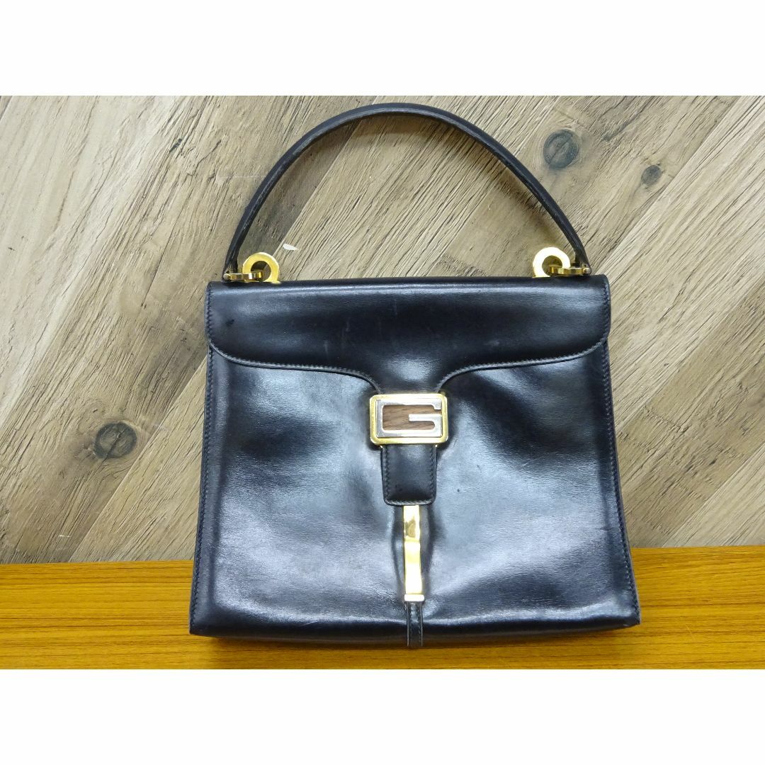 Gucci(グッチ)のＫ池134/ GUCCI オールドグッチ ケリー レザー G金具 バッグ レディースのバッグ(ハンドバッグ)の商品写真