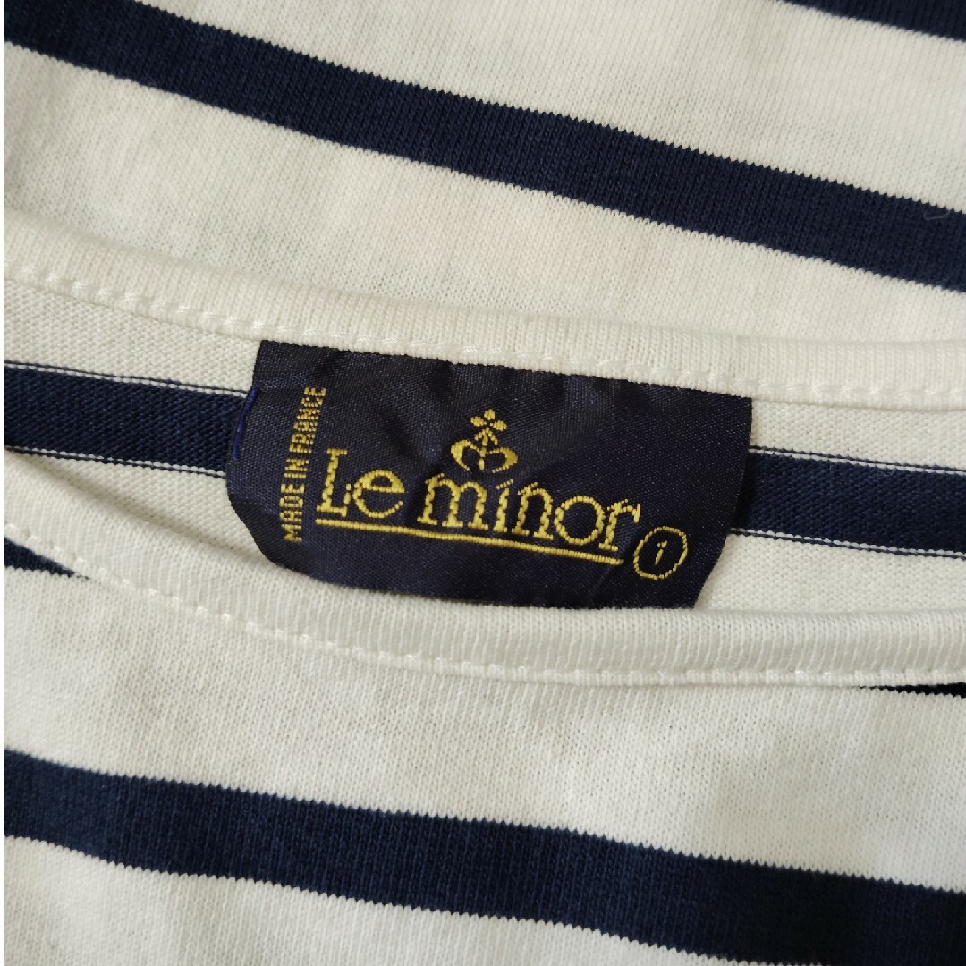 Le Minor(ルミノア)のルミノアボーダーカットソー長袖　白＆ネイビー レディースのトップス(カットソー(長袖/七分))の商品写真