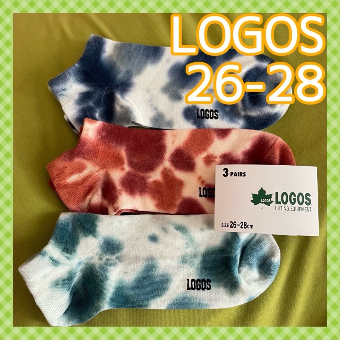 LOGOS(ロゴス)の30 【LOGOS】人気のタイダイ柄‼️ロゴス メンズ靴下6足組　26-28 メンズのレッグウェア(ソックス)の商品写真