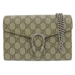 グッチ(Gucci)のグッチ GUCCI GGスプリーム ディオニュソス チェーンショルダーバッグ チェーンウォレット ベージュ/エボニー 401231 中古 新入荷 GU0573(ショルダーバッグ)