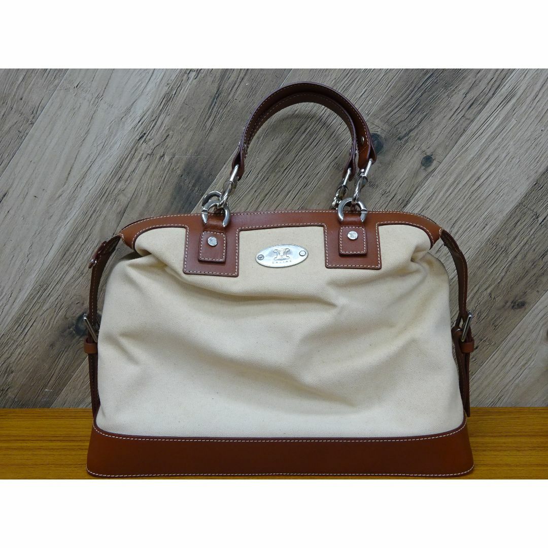 K宇050/ 鑑定済 CELINE セリーヌ キャンバス レザー ハンドバッグ K宇050/ 鑑定済 CELINE セリーヌ キャンバス レザー ハンドバッグ