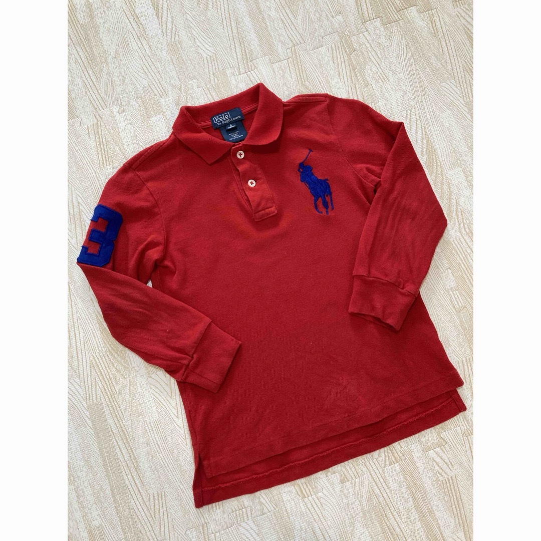 POLO RALPH LAUREN(ポロラルフローレン)のポロ　ラルフローレン　キッズ　長袖ポロシャツ　黒　男の子　綿100% 120 キッズ/ベビー/マタニティのキッズ服男の子用(90cm~)(Tシャツ/カットソー)の商品写真