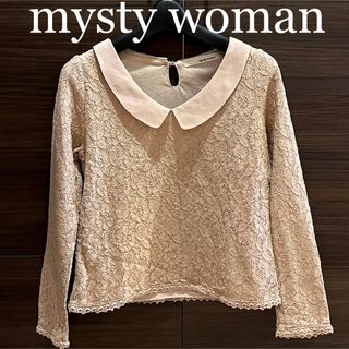 ミスティウーマン(mysty woman)のmysty woman レース ブラウス カットソー Mミスティウーマン(シャツ/ブラウス(長袖/七分))