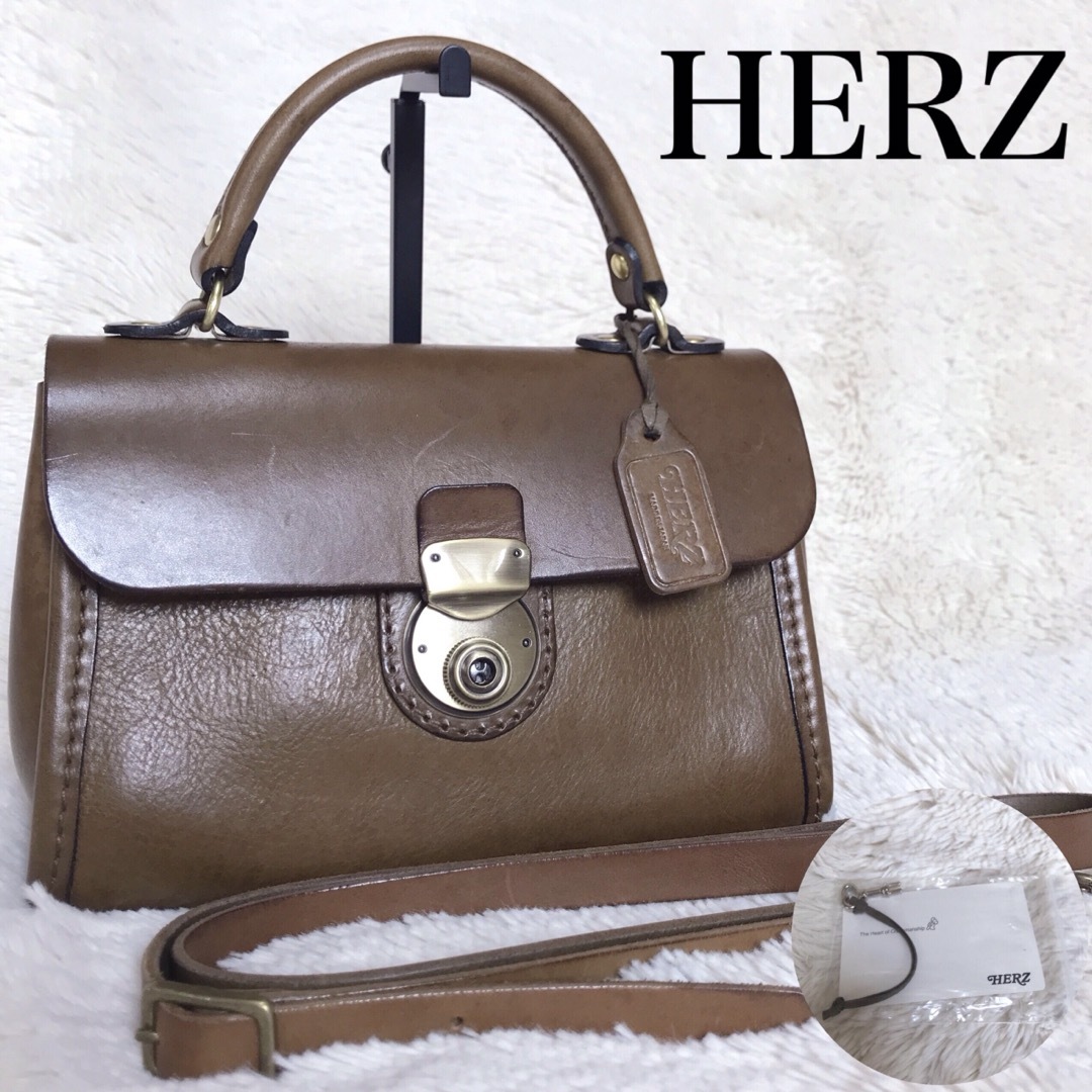 HERZ - 美品 HERZ ヘルツ プチミニョン 2way ショルダーバッグ HERZ - 美品 HERZ ヘルツ プチミニョン 2way ショルダーバッグ