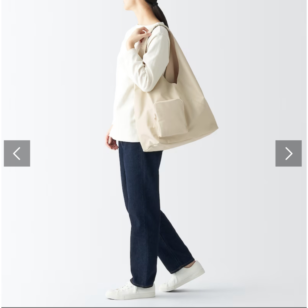 MUJI (無印良品)(ムジルシリョウヒン)の新品未使用　数量限定品　無印良品 使ったワンショルダーバッグ白(合皮) レディースのバッグ(ショルダーバッグ)の商品写真