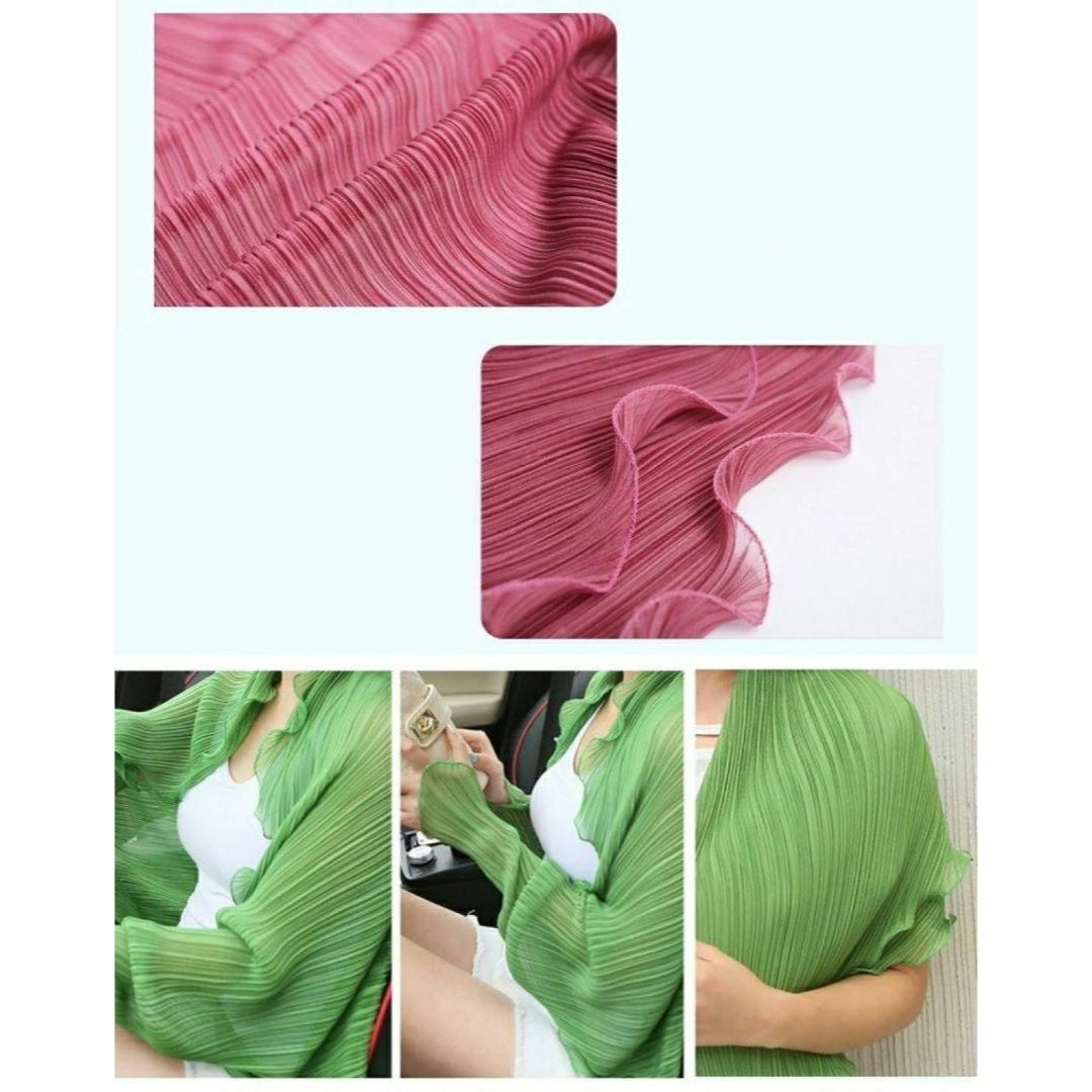 UVカット 薄手 袖付 ストール ショール ボレロ アームカバー  紫外線対策 レディースのファッション小物(マフラー/ショール)の商品写真
