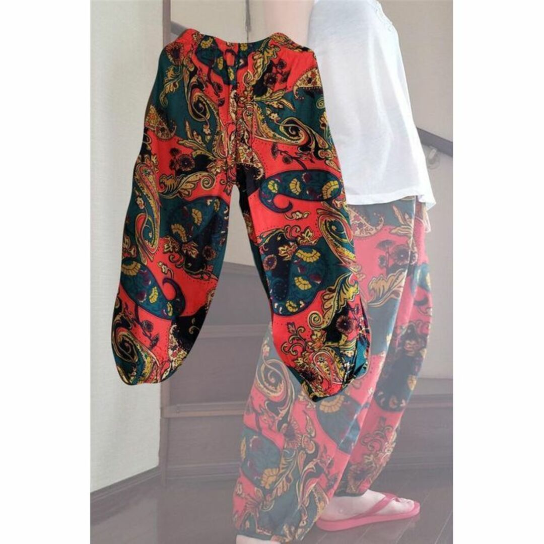 サルエルパンツ ダンス アジア系 エスニック カジュアル フリーサイズ 3-b レディースのパンツ(サルエルパンツ)の商品写真