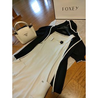 フォクシーニューヨーク(FOXEY NEW YORK)の（美品）フォクシーワンピース(ひざ丈ワンピース)