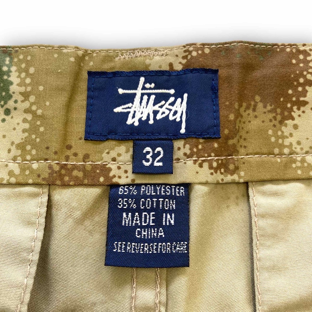 STUSSY(ステューシー)の【stussy】90s ステューシー 迷彩柄ショーツ カモ柄ハーフパンツ 紺タグ メンズのパンツ(ショートパンツ)の商品写真