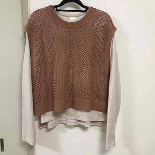 ヴィス(ViS)の100円！VIS スリットTシャツ　フリーサイズ(Tシャツ(長袖/七分))