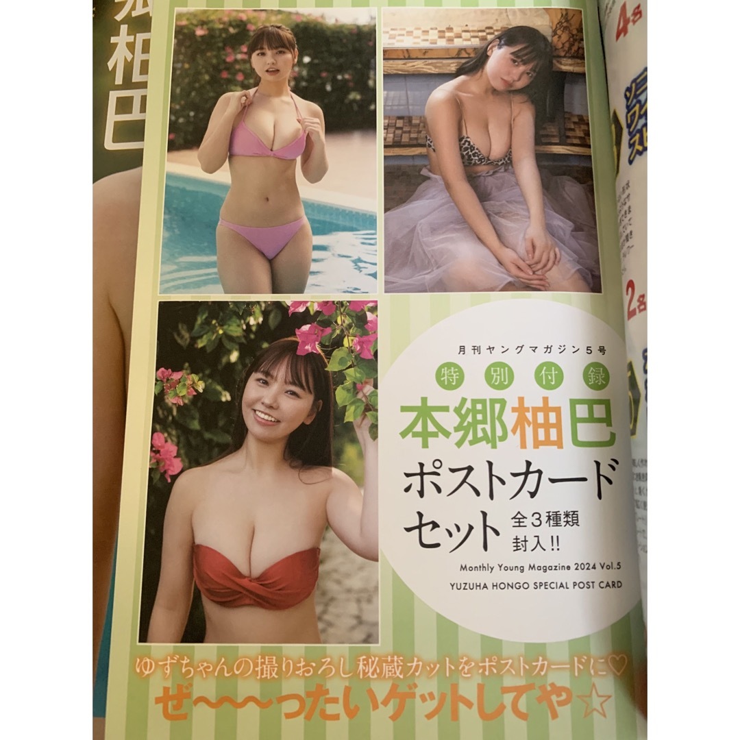 月刊ヤングマガジン　ヤングマガジン　沢口愛華　本郷柚巴　ポストカード　付録 エンタメ/ホビーの雑誌(アート/エンタメ/ホビー)の商品写真