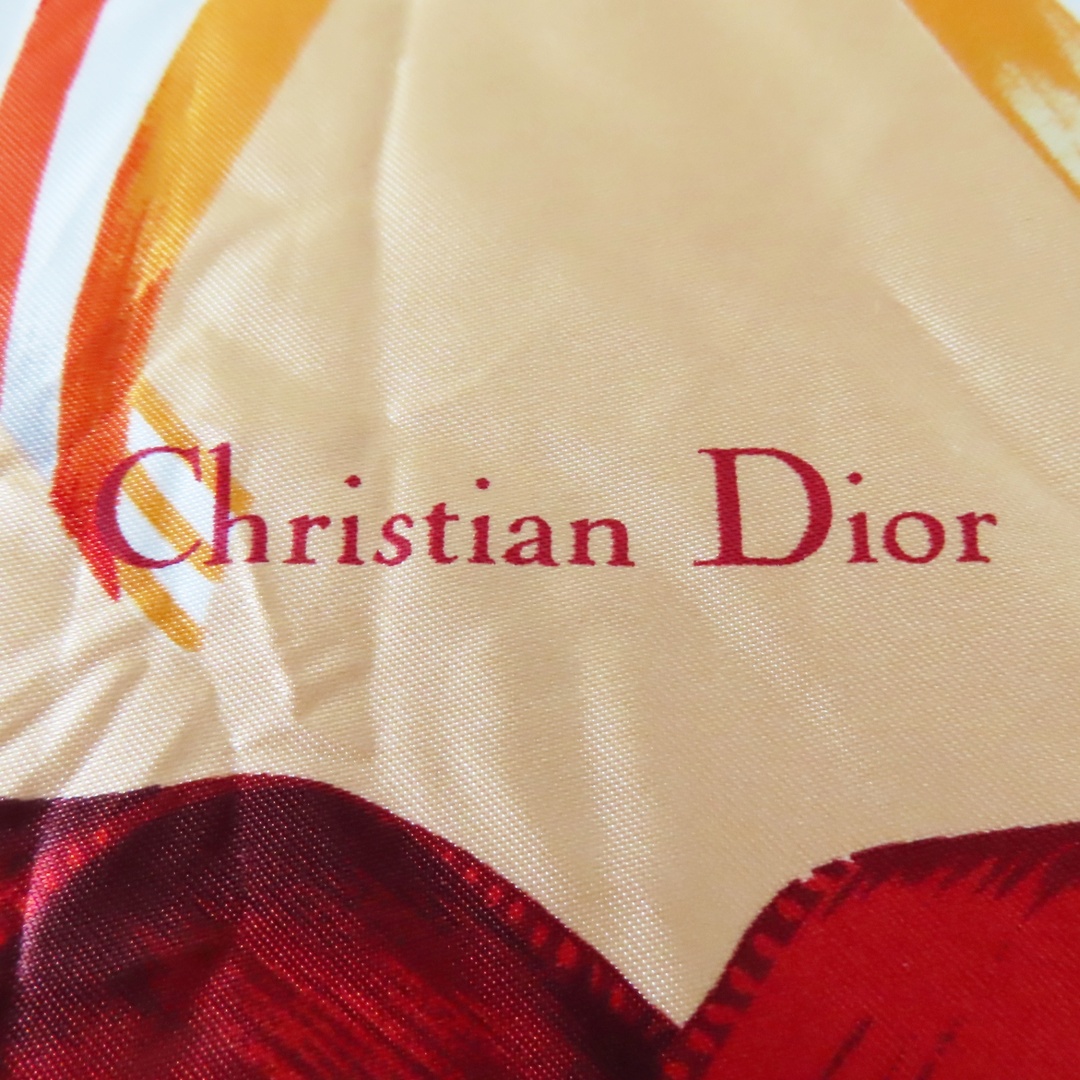 Christian Dior(クリスチャンディオール)のM05 Christian Dior クリスチャンディオール リボン 総柄 折りたたみ傘 雨傘 ベージュ レディースのファッション小物(傘)の商品写真