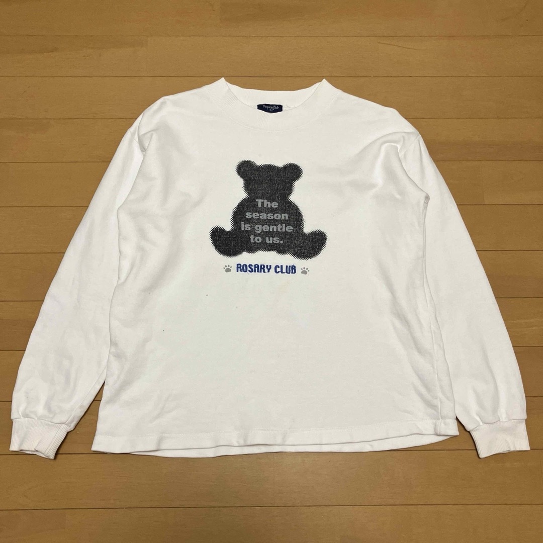 トレーナー　ホワイト　150 キッズ/ベビー/マタニティのキッズ服女の子用(90cm~)(Tシャツ/カットソー)の商品写真