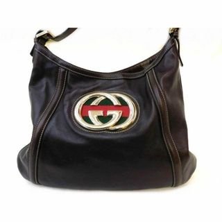 グッチ(Gucci)のグッチ ワンショルダーバッグ シェリーライン ■ 162740 カーフレザー ブラウン デカロゴ 肩掛け バッグ GUCCI □6D マイ100(ショルダーバッグ)