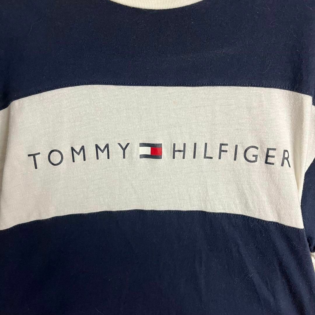 TOMMY HILFIGER(トミーヒルフィガー)の【定番デザイン】トミーヒルフィガー☆センターロゴ リンガーTシャツ 定番カラー メンズのトップス(Tシャツ/カットソー(半袖/袖なし))の商品写真