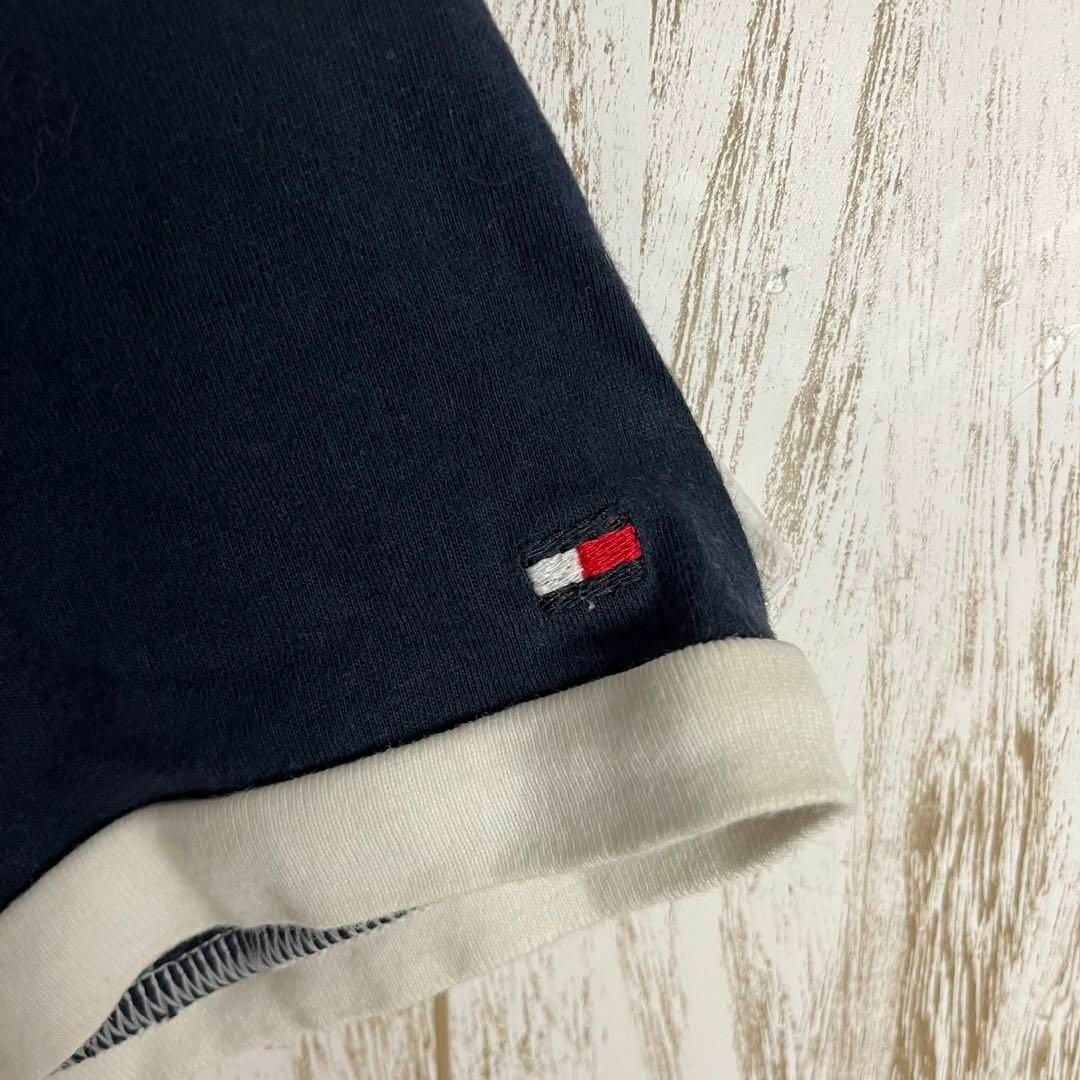 TOMMY HILFIGER(トミーヒルフィガー)の【定番デザイン】トミーヒルフィガー☆センターロゴ リンガーTシャツ 定番カラー メンズのトップス(Tシャツ/カットソー(半袖/袖なし))の商品写真