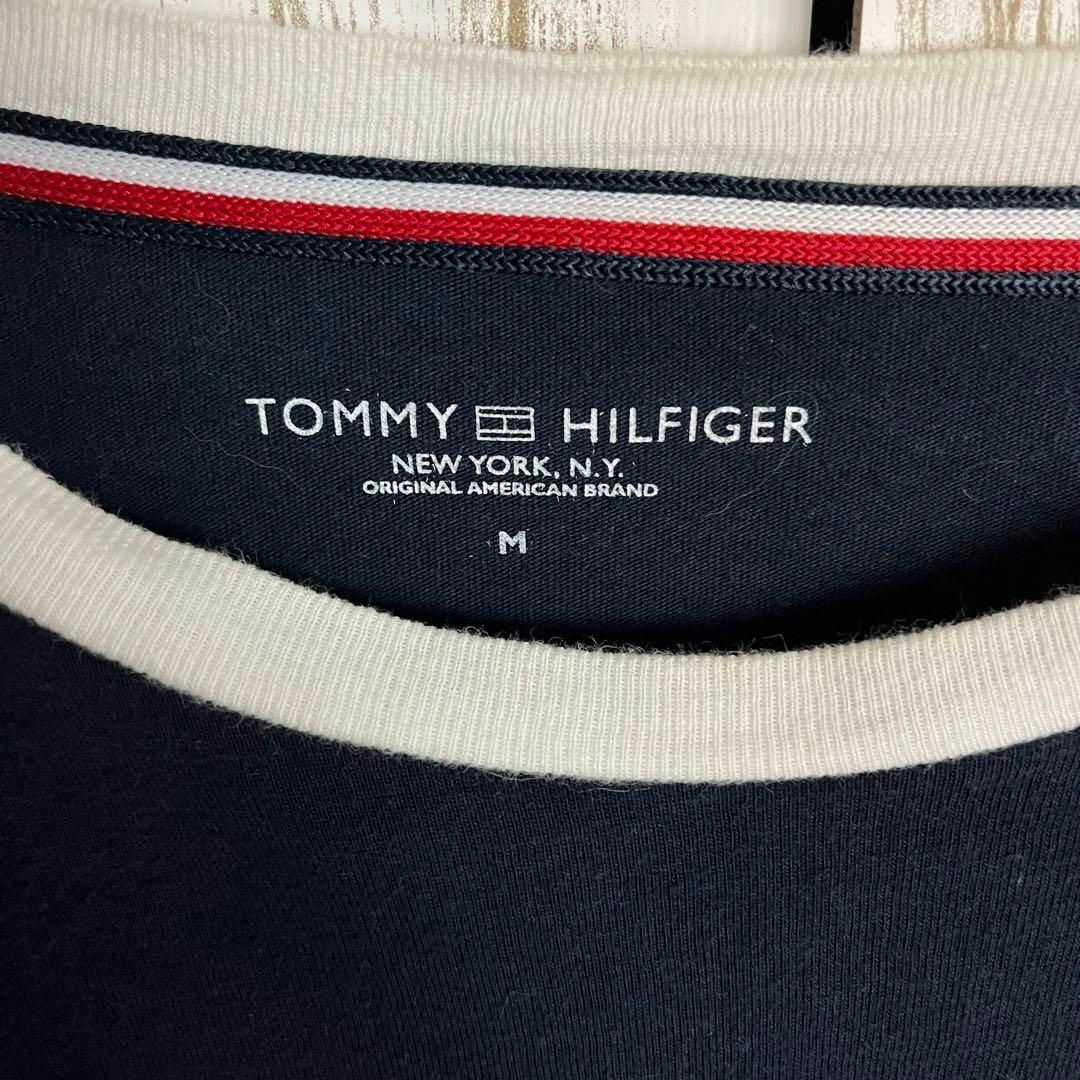 TOMMY HILFIGER(トミーヒルフィガー)の【定番デザイン】トミーヒルフィガー☆センターロゴ リンガーTシャツ 定番カラー メンズのトップス(Tシャツ/カットソー(半袖/袖なし))の商品写真