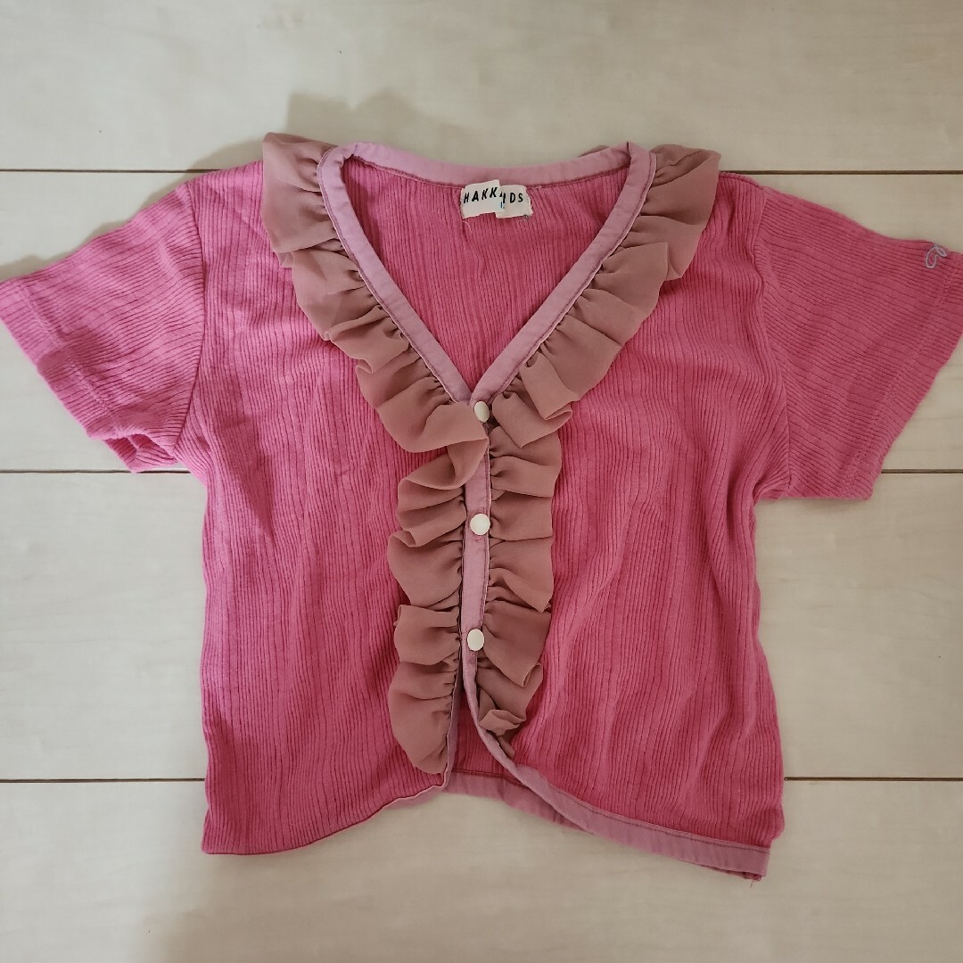 hakka kids(ハッカキッズ)のHAKKA PINKカットソー120 キッズ/ベビー/マタニティのキッズ服女の子用(90cm~)(Tシャツ/カットソー)の商品写真