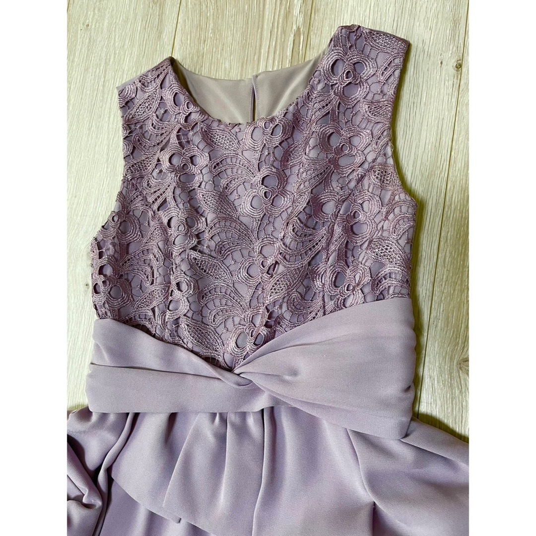 ワンピース　ドレス　パープル レディースのフォーマル/ドレス(ミディアムドレス)の商品写真