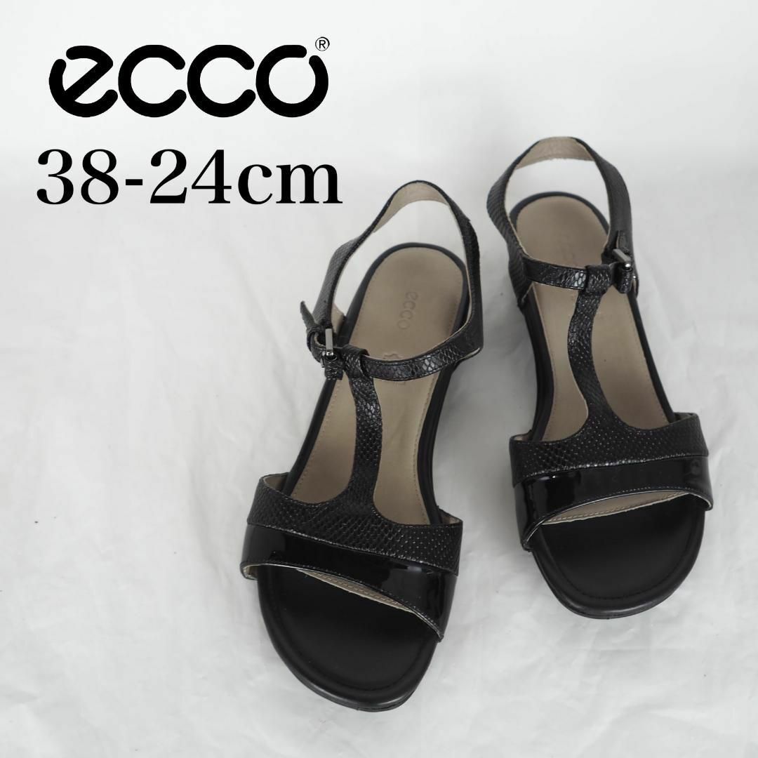 ECHO(エコー)のecco*エコー*サンダル*38-24cm*黒*M6056 レディースの靴/シューズ(サンダル)の商品写真