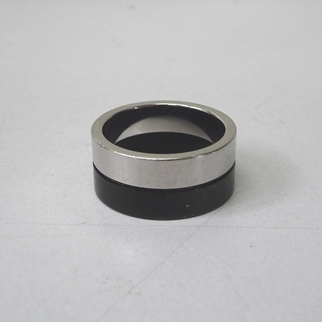 Calvin Klein(カルバンクライン)のカルバンクライン リング・指輪
 W10 バイカラー シルバー×ブラック #22 22号 Ft602994 中古 メンズのアクセサリー(リング(指輪))の商品写真
