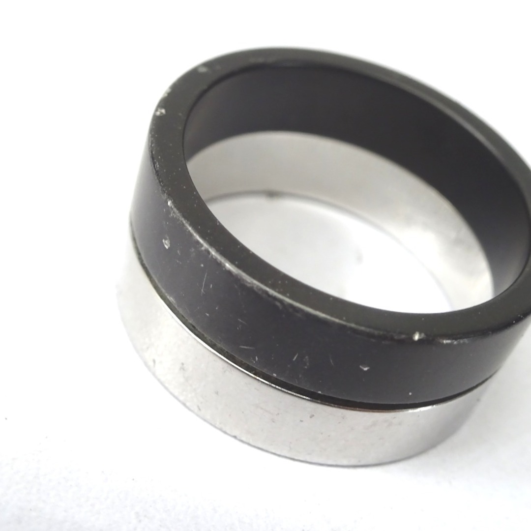 Calvin Klein(カルバンクライン)のカルバンクライン リング・指輪
 W10 バイカラー シルバー×ブラック #22 22号 Ft602994 中古 メンズのアクセサリー(リング(指輪))の商品写真