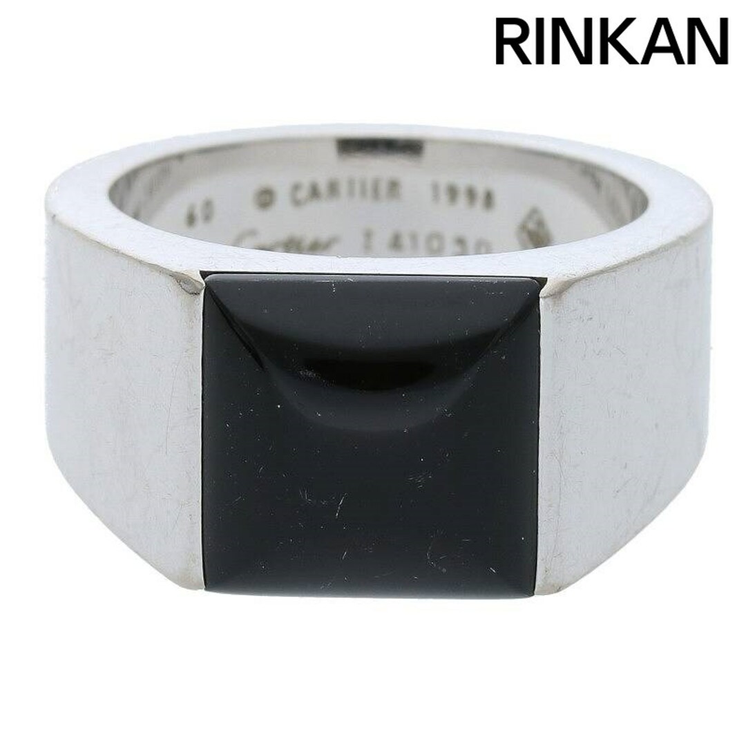 Cartier(カルティエ)のカルティエ  タンクマックス K18WGブラックオニキスリング メンズ 20号 メンズのアクセサリー(リング(指輪))の商品写真