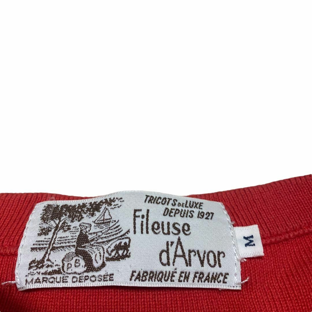 Fileuse ｄ'Arvor(フィルーズダルボー)のFILEUSE D'ARVOR ☆ フィルーズ・ダルボー 長袖カットソー 赤色 メンズのトップス(Tシャツ/カットソー(七分/長袖))の商品写真